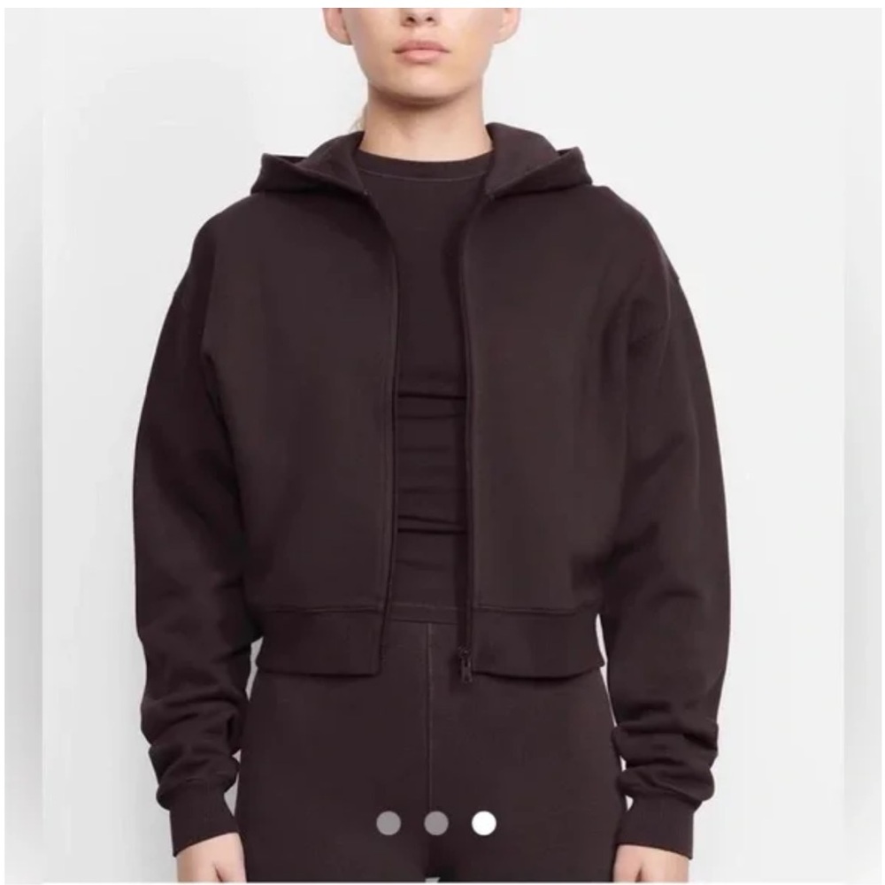 SKIMS Charcoal Outdoor The Zip Up Hoodie Ash Gray